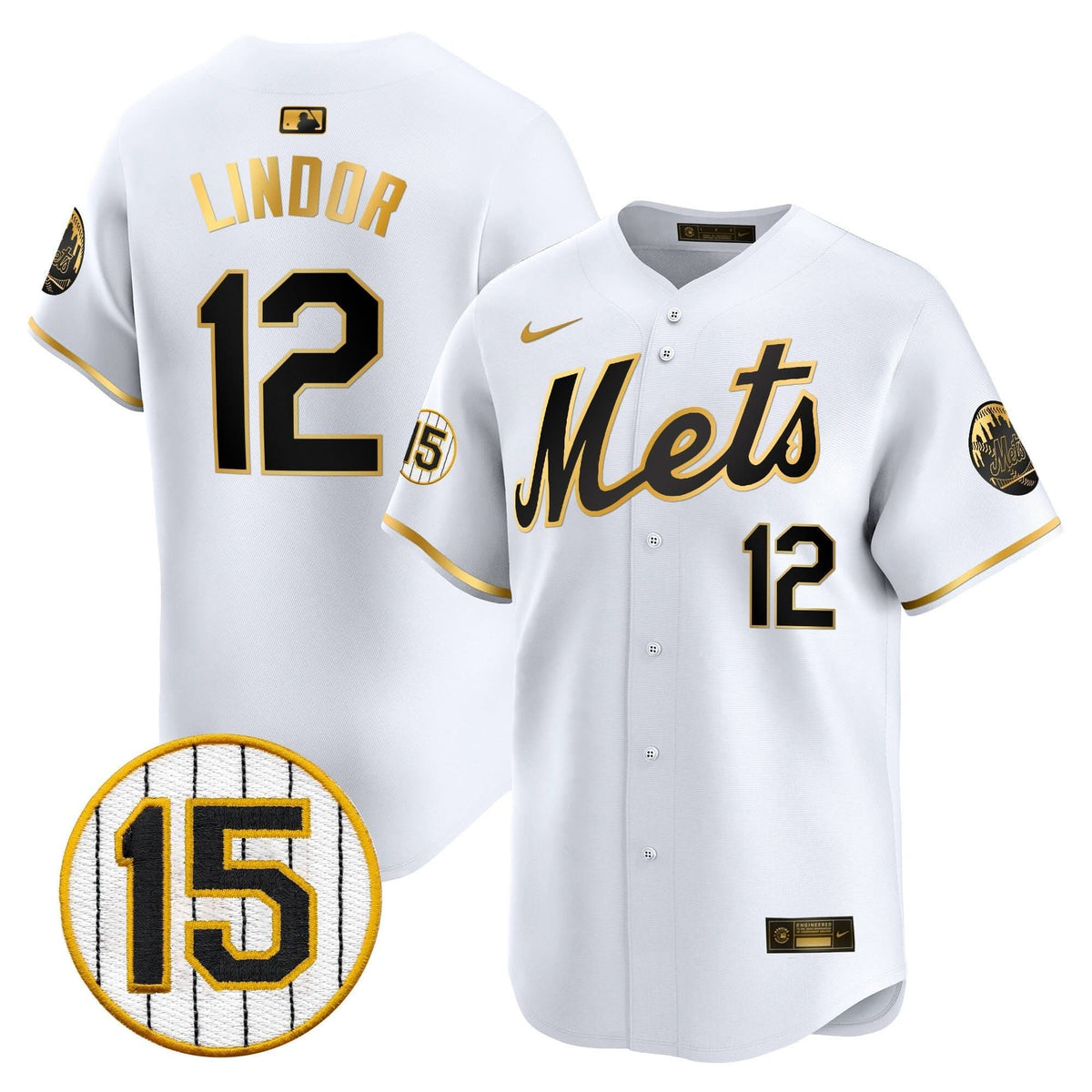 NYM Jerry Grote Patch Vapor Premier Limited Jersey - Stitched