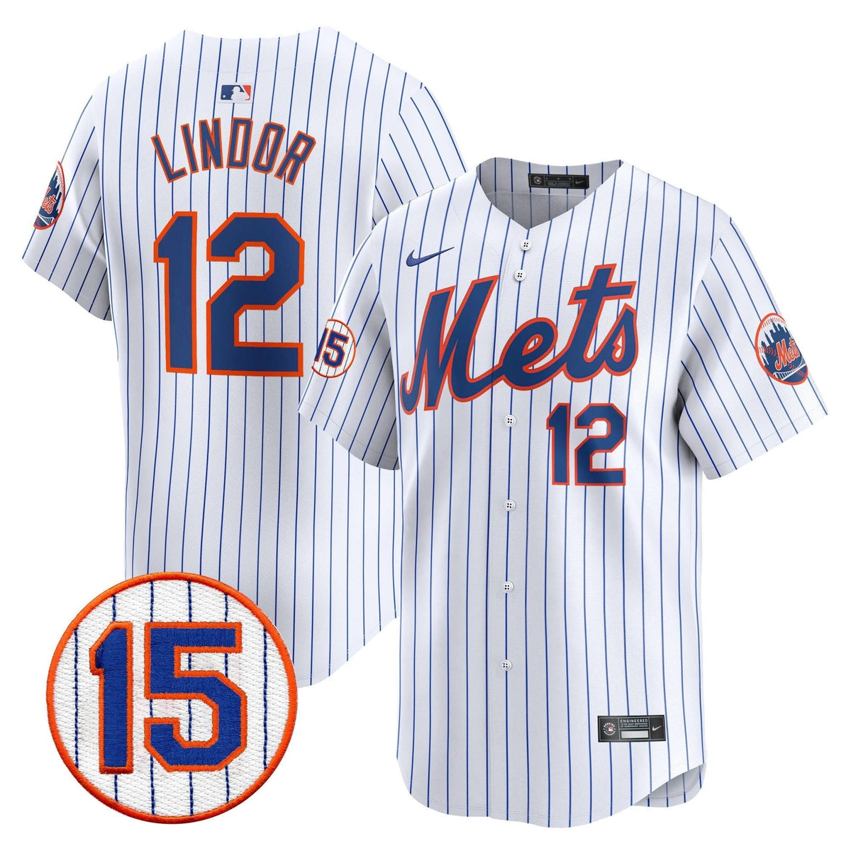NYM Jerry Grote Patch Vapor Premier Limited Jersey - Stitched