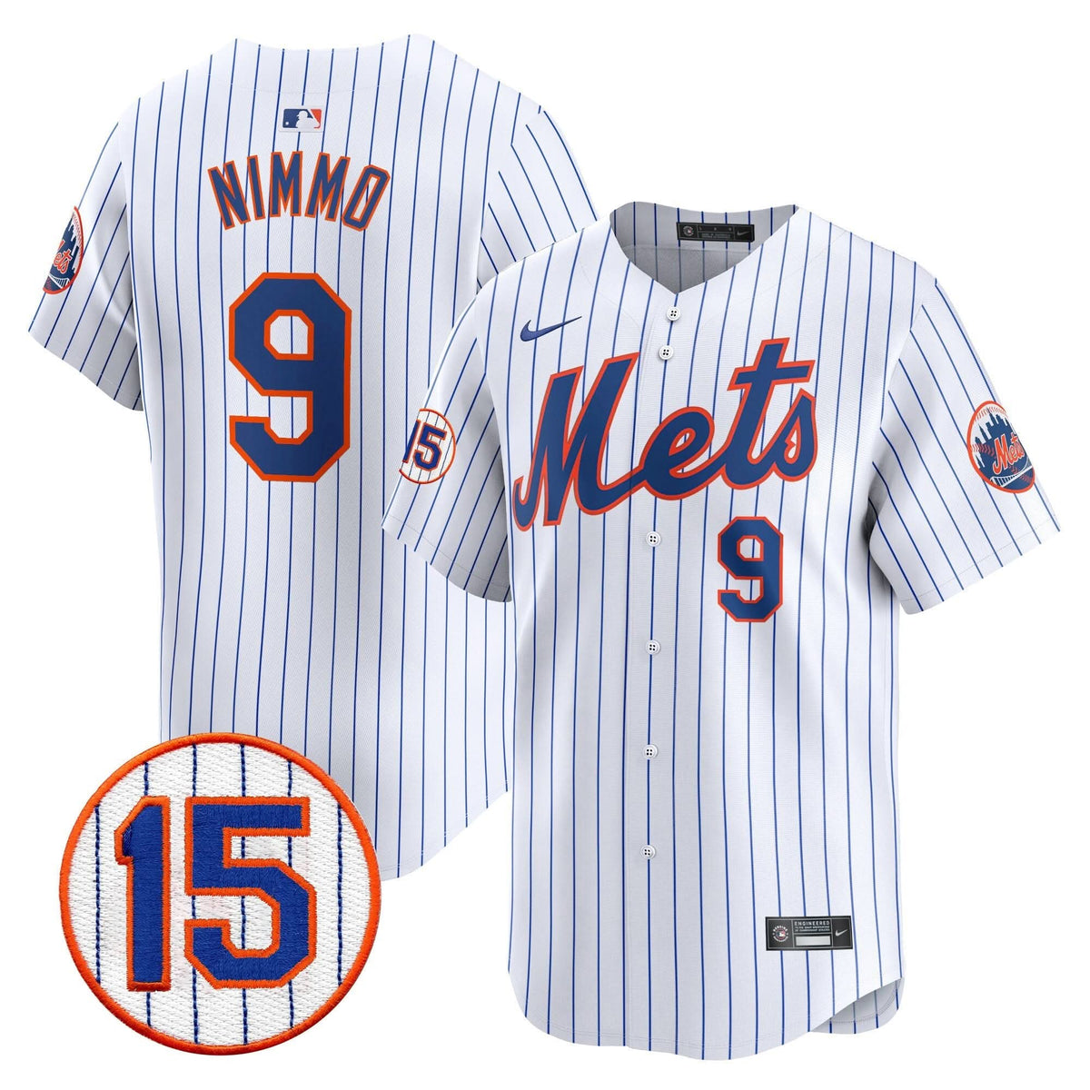 NYM Jerry Grote Patch Vapor Premier Limited Jersey - Stitched