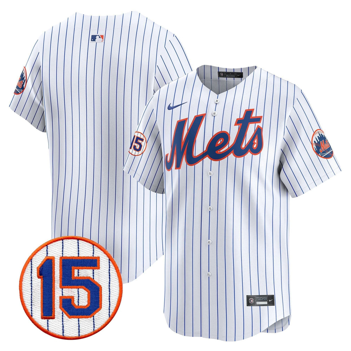 NYM Jerry Grote Patch Vapor Premier Limited Jersey - Stitched