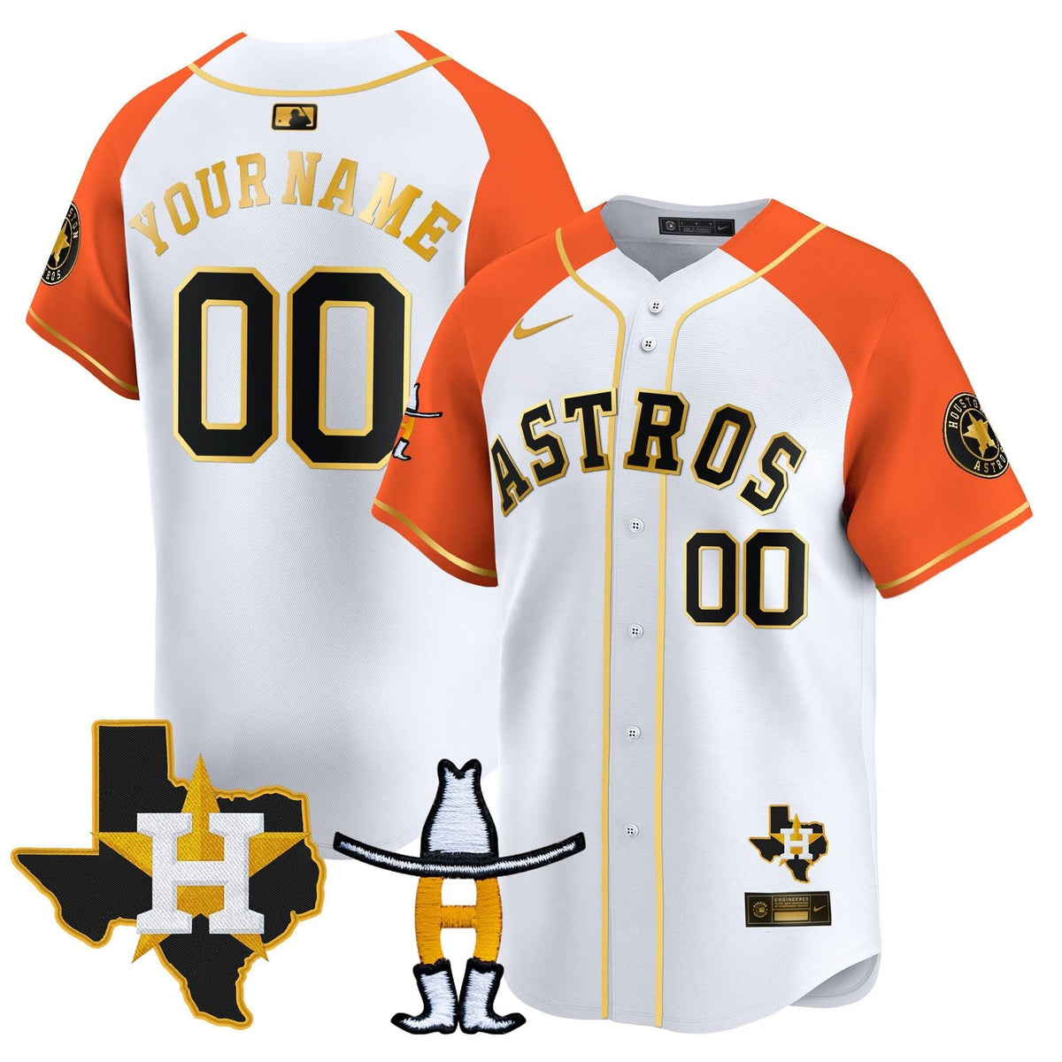 HA Houston Rodeo Patch Vapor Premier Limited Custom Jersey V2 - Stitched