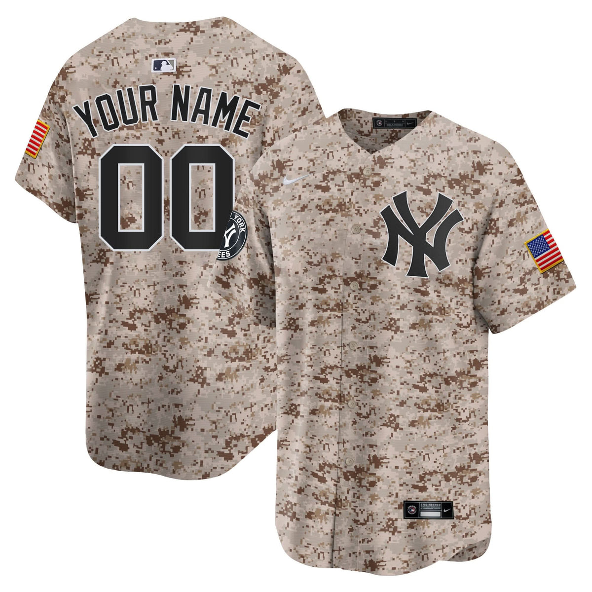 NYY USMC Alternate Vapor Premier Limited Custom Jersey - Stitched