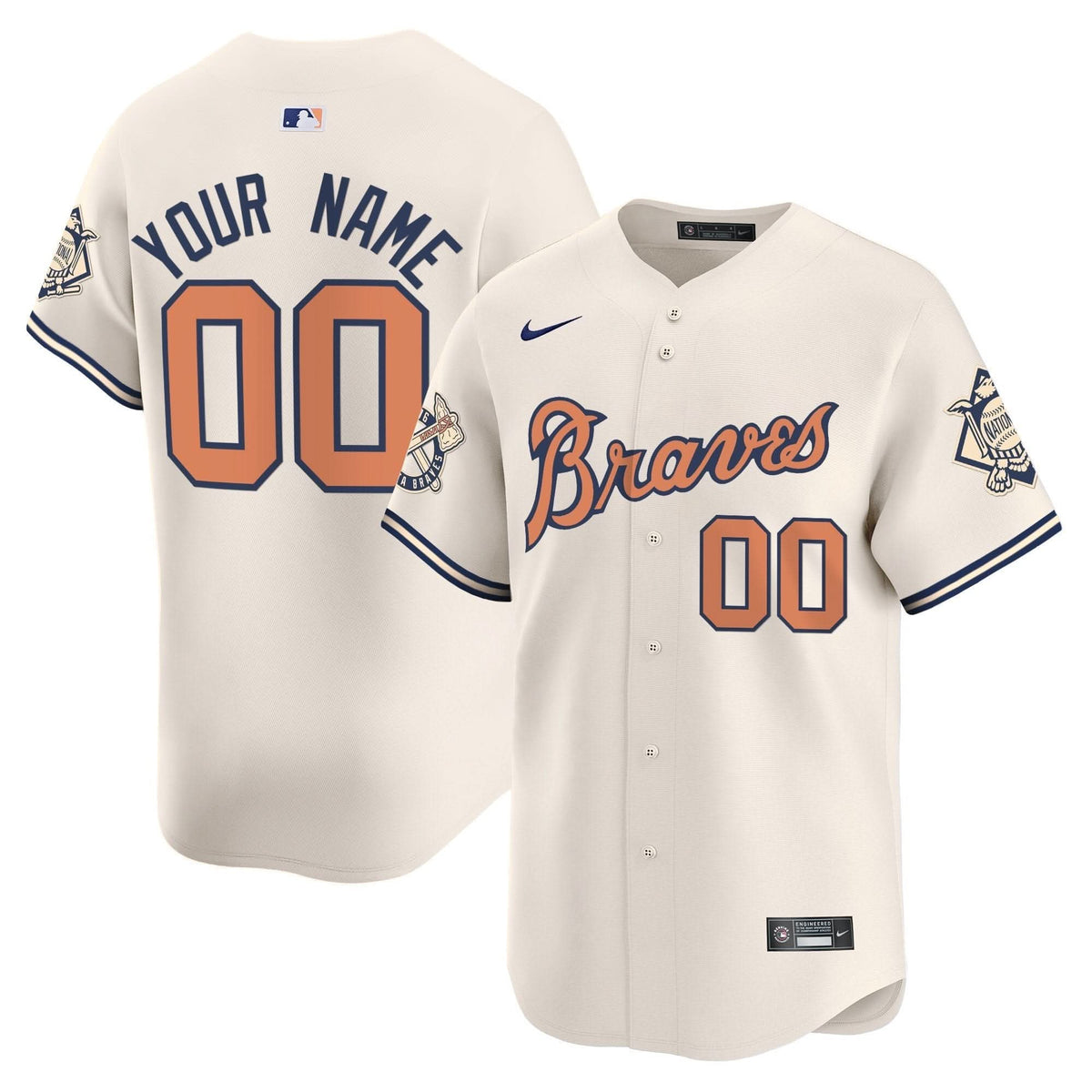 AB Peaches n' Cream Vapor Premier Limited Custom Jersey - Stitched