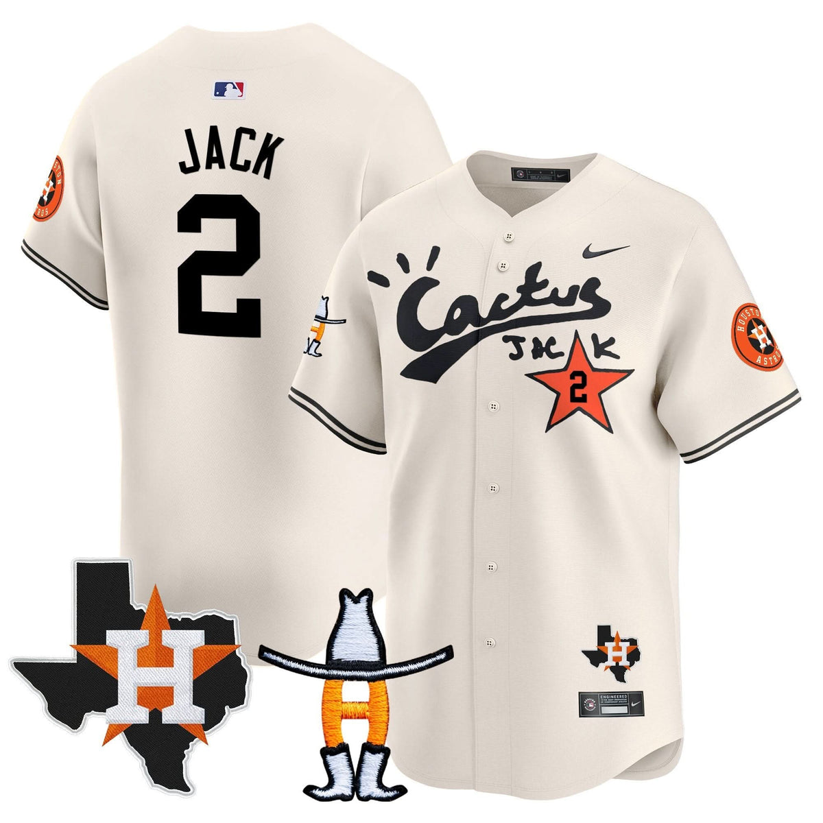 HA Cactus Jack Houston Rodeo Patch Vapor Premier Limited Jersey - Stitched