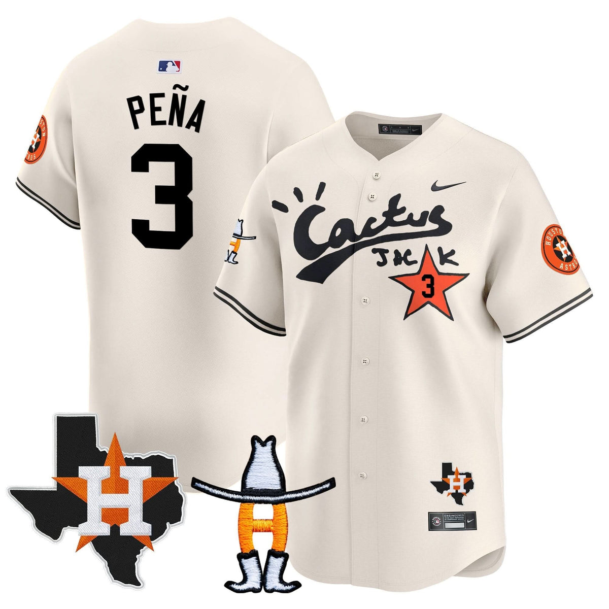 HA Cactus Jack Houston Rodeo Patch Vapor Premier Limited Jersey - Stitched