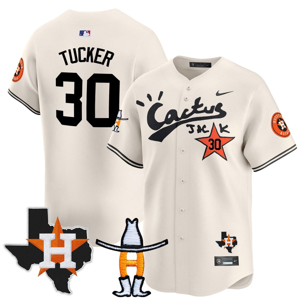 HA Cactus Jack Houston Rodeo Patch Vapor Premier Limited Jersey - Stitched