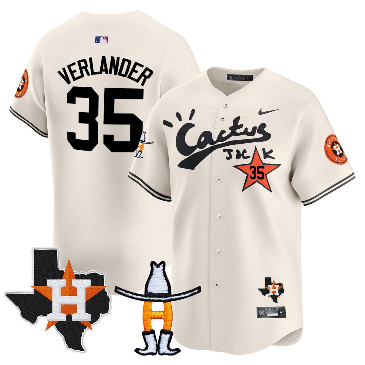 HA Cactus Jack Houston Rodeo Patch Vapor Premier Limited Jersey - Stitched