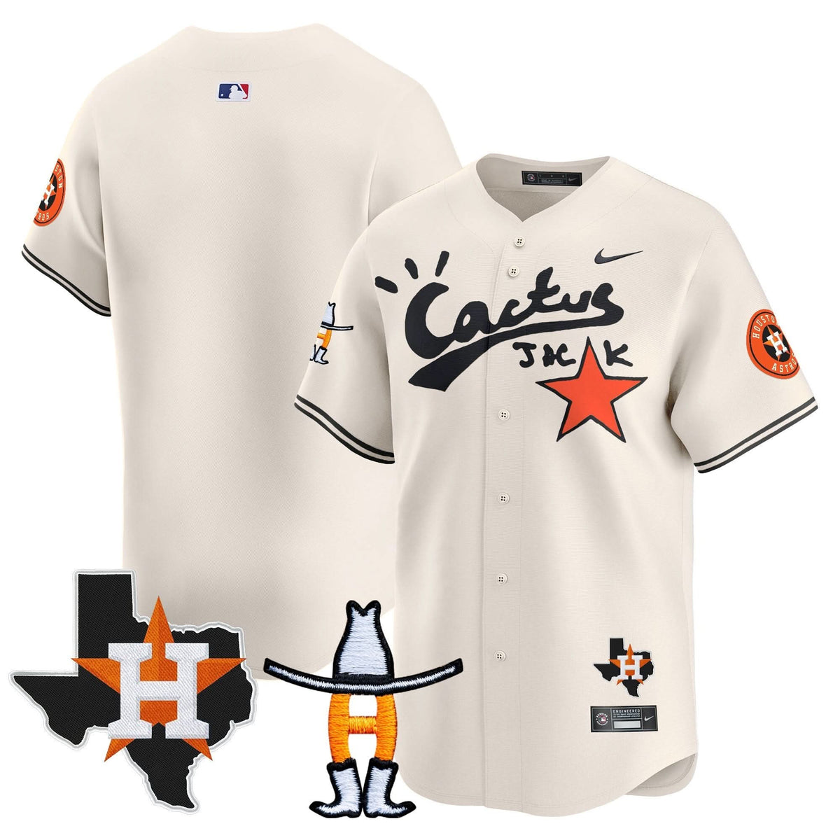 HA Cactus Jack Houston Rodeo Patch Vapor Premier Limited Jersey - Stitched