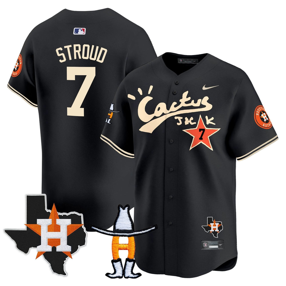 HA Cactus Jack Houston Rodeo Patch Vapor Premier Limited Jersey - Stitched