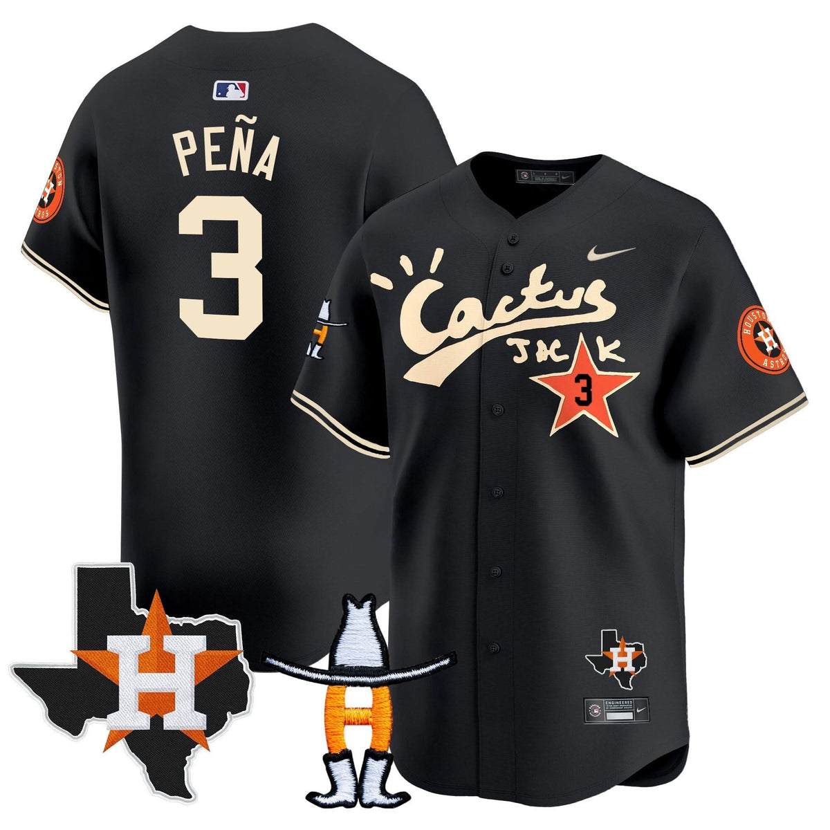 HA Cactus Jack Houston Rodeo Patch Vapor Premier Limited Jersey - Stitched