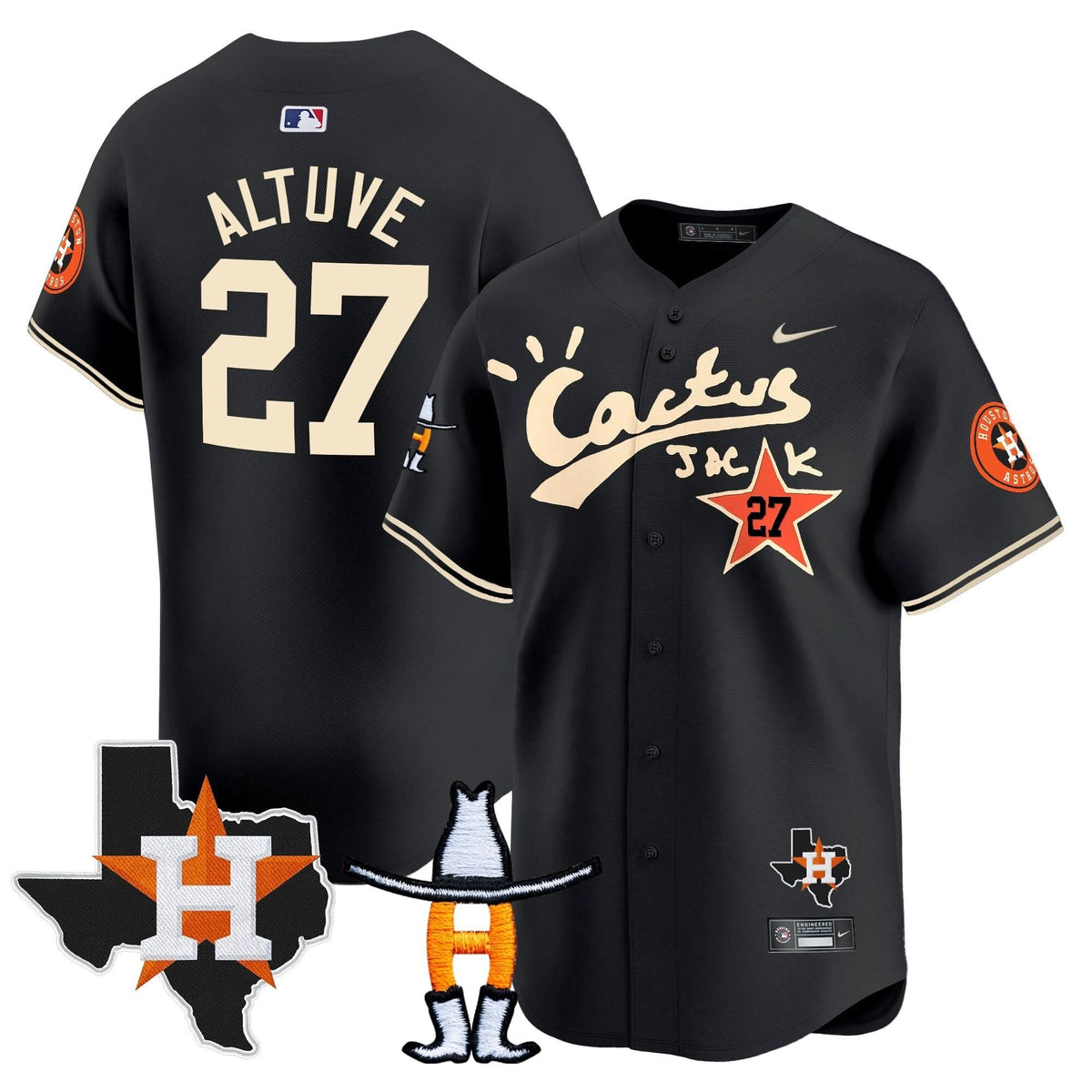HA Cactus Jack Houston Rodeo Patch Vapor Premier Limited Jersey - Stitched