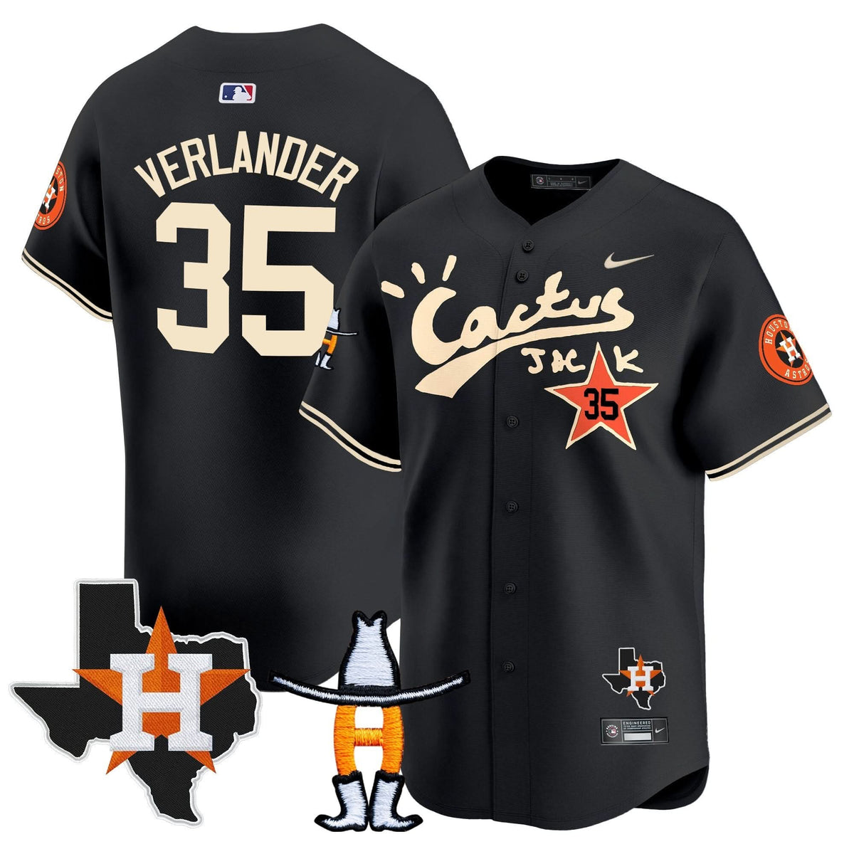 HA Cactus Jack Houston Rodeo Patch Vapor Premier Limited Jersey - Stitched