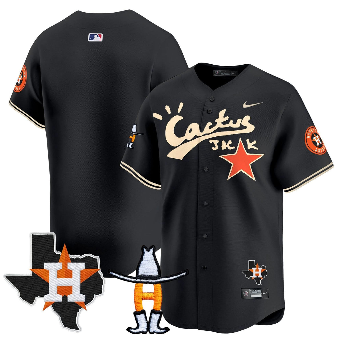 HA Cactus Jack Houston Rodeo Patch Vapor Premier Limited Jersey - Stitched