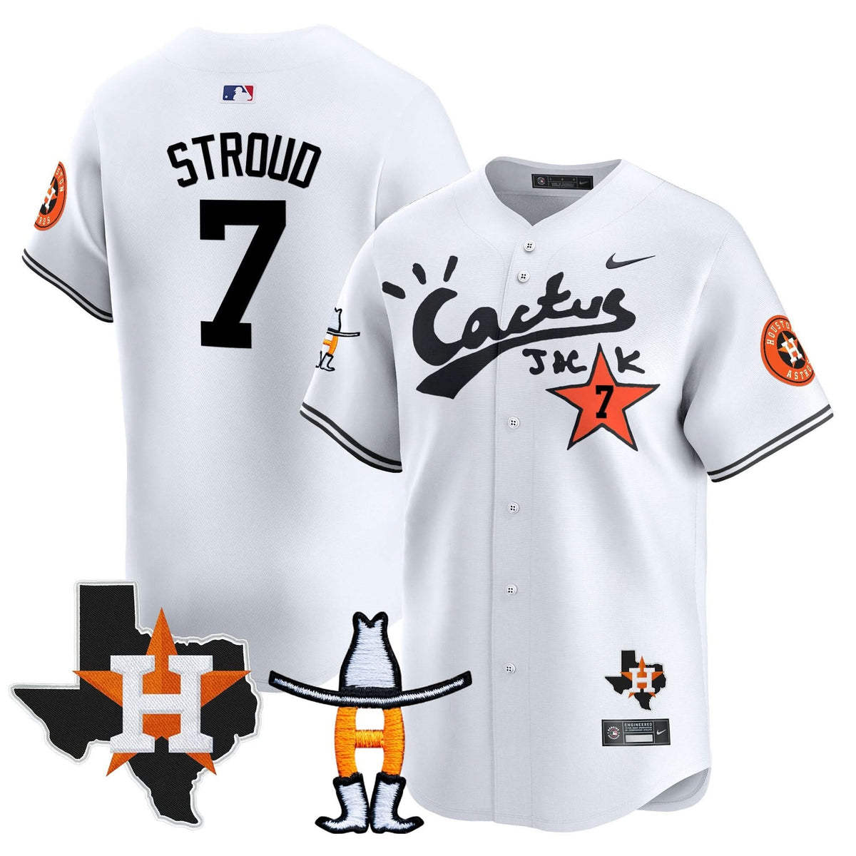 HA Cactus Jack Houston Rodeo Patch Vapor Premier Limited Jersey - Stitched
