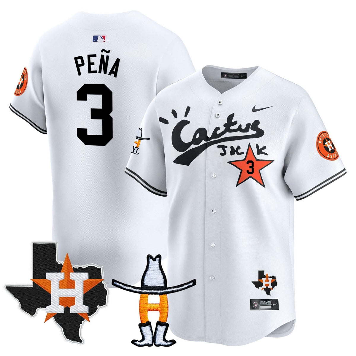 HA Cactus Jack Houston Rodeo Patch Vapor Premier Limited Jersey - Stitched