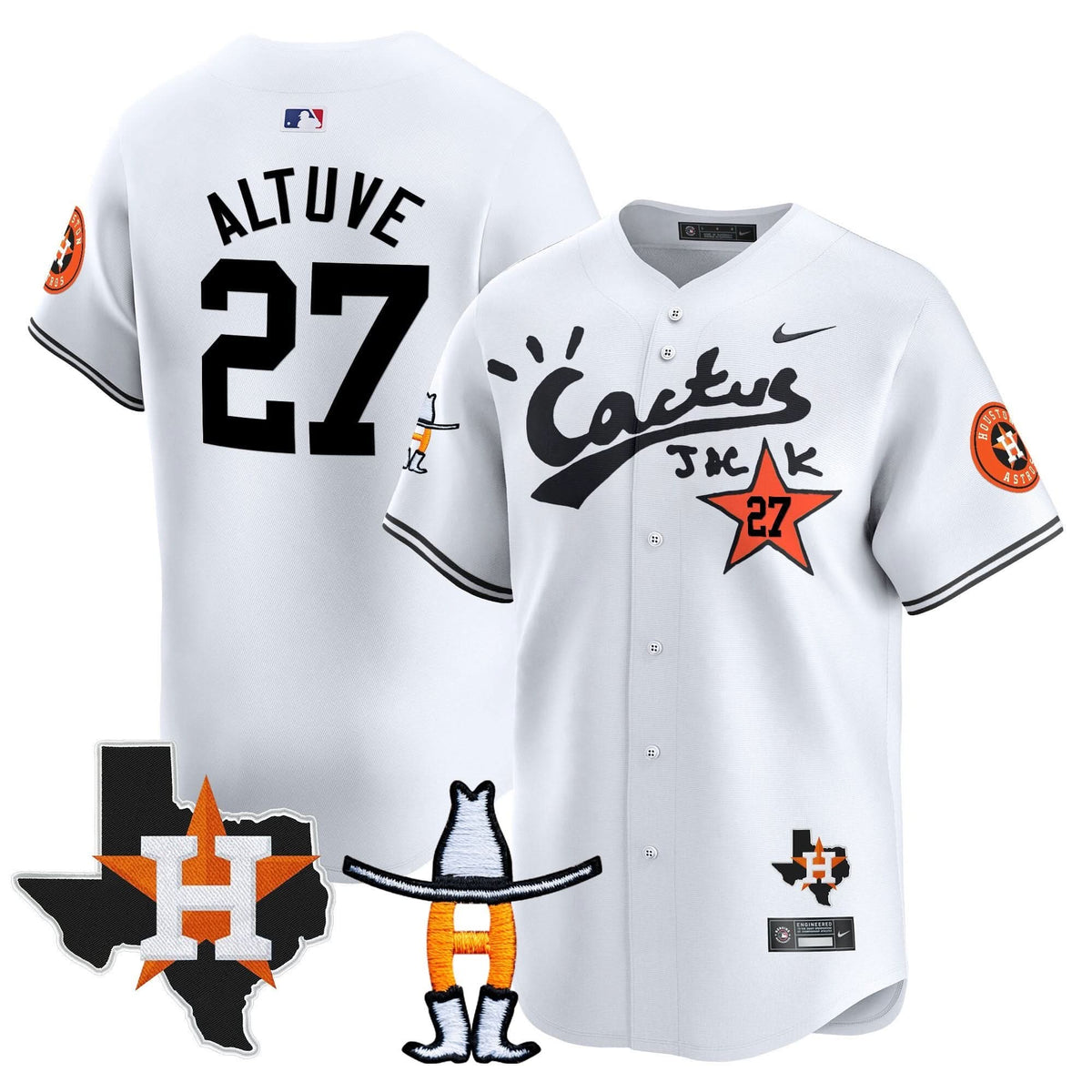 HA Cactus Jack Houston Rodeo Patch Vapor Premier Limited Jersey - Stitched