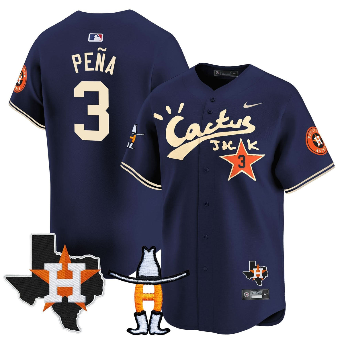 HA Cactus Jack Houston Rodeo Patch Vapor Premier Limited Jersey - Stitched