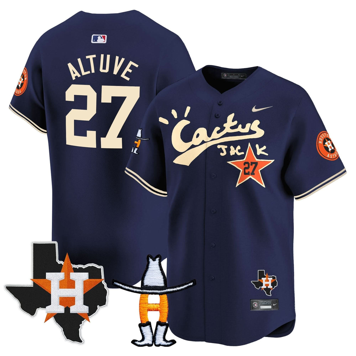 HA Cactus Jack Houston Rodeo Patch Vapor Premier Limited Jersey - Stitched