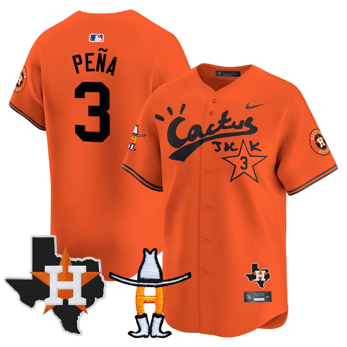 HA Cactus Jack Houston Rodeo Patch Vapor Premier Limited Jersey - Stitched