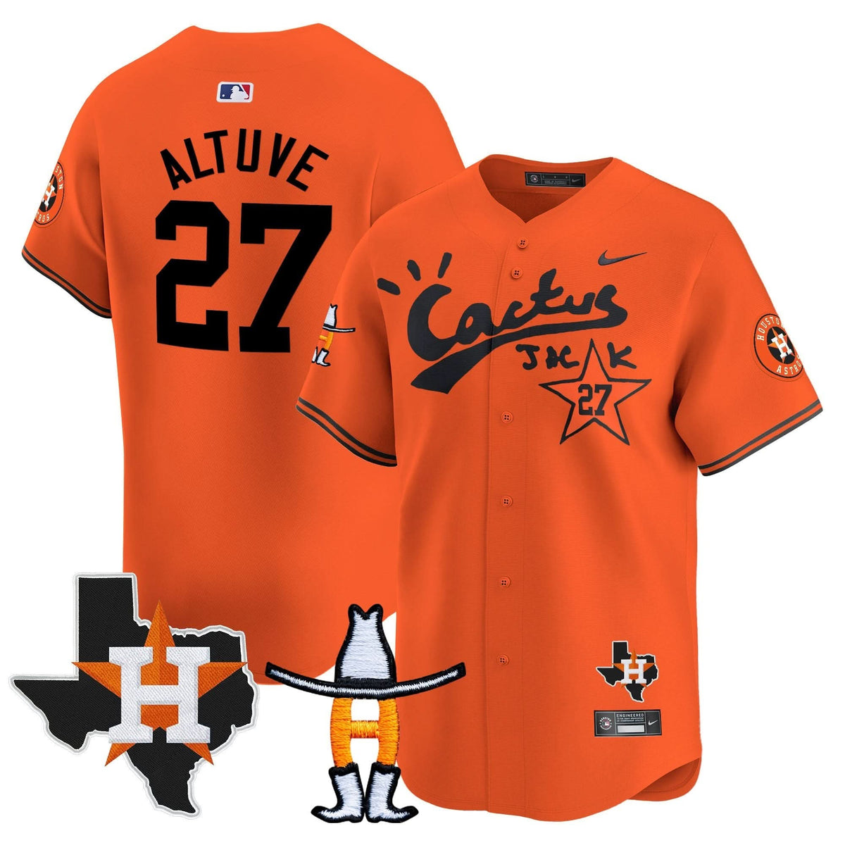 HA Cactus Jack Houston Rodeo Patch Vapor Premier Limited Jersey - Stitched