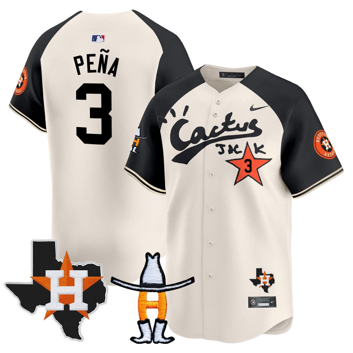 HA Cactus Jack Houston Rodeo Patch Vapor Premier Limited Jersey - Stitched