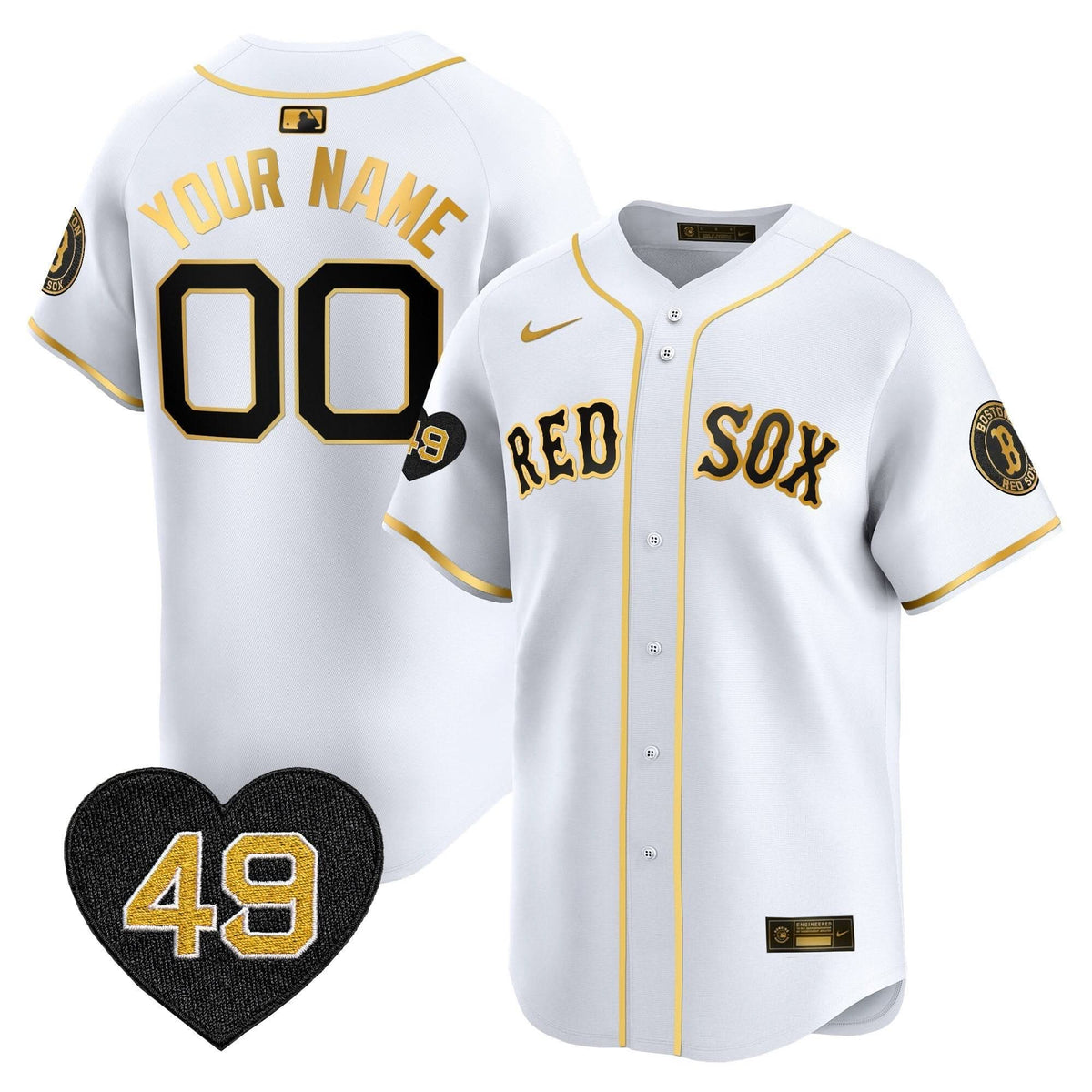 BRS Tim Wakefield Patch Vapor Premier Limited Custom Jersey - Stitched