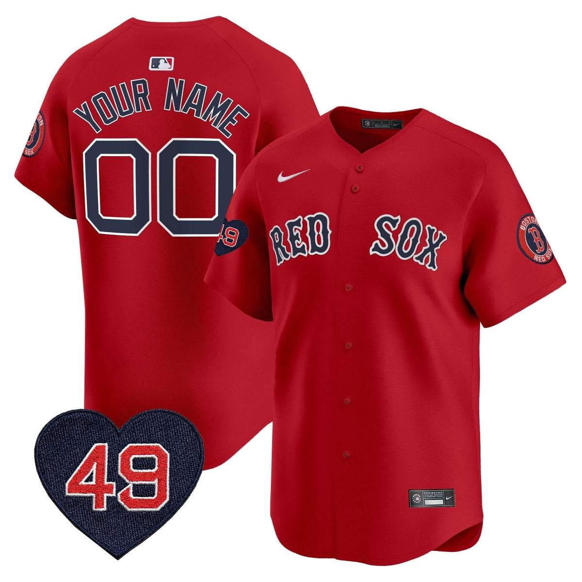 BRS Tim Wakefield Patch Vapor Premier Limited Custom Jersey - Stitched