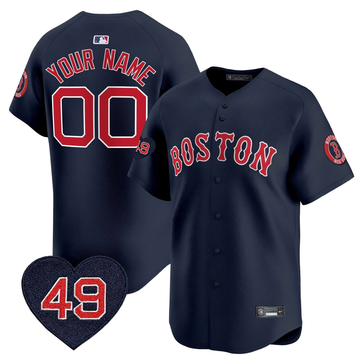 BRS Tim Wakefield Patch Vapor Premier Limited Custom Jersey - Stitched