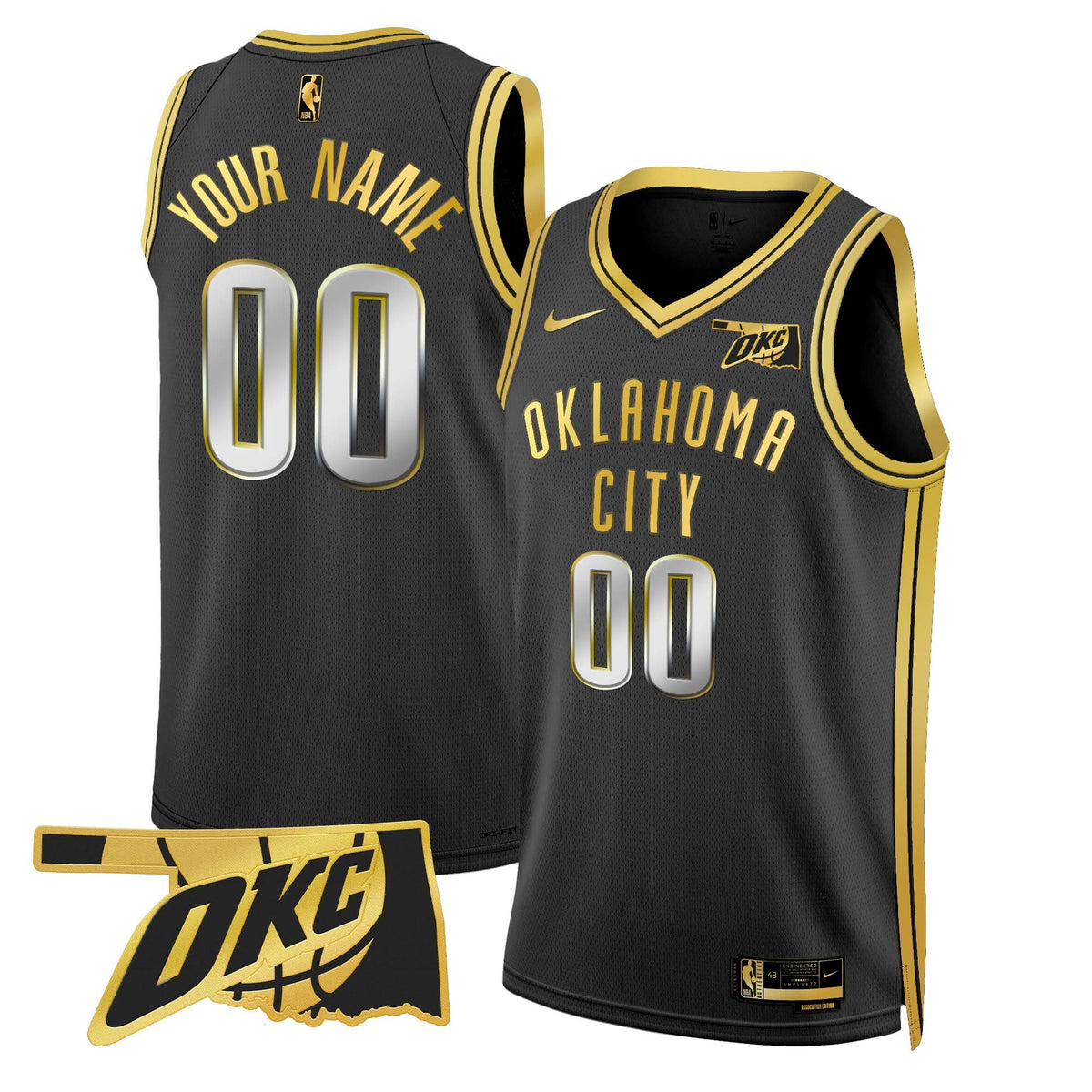 OKC Swingman Custom Jersey - Oklahoma Patch - Stitched
