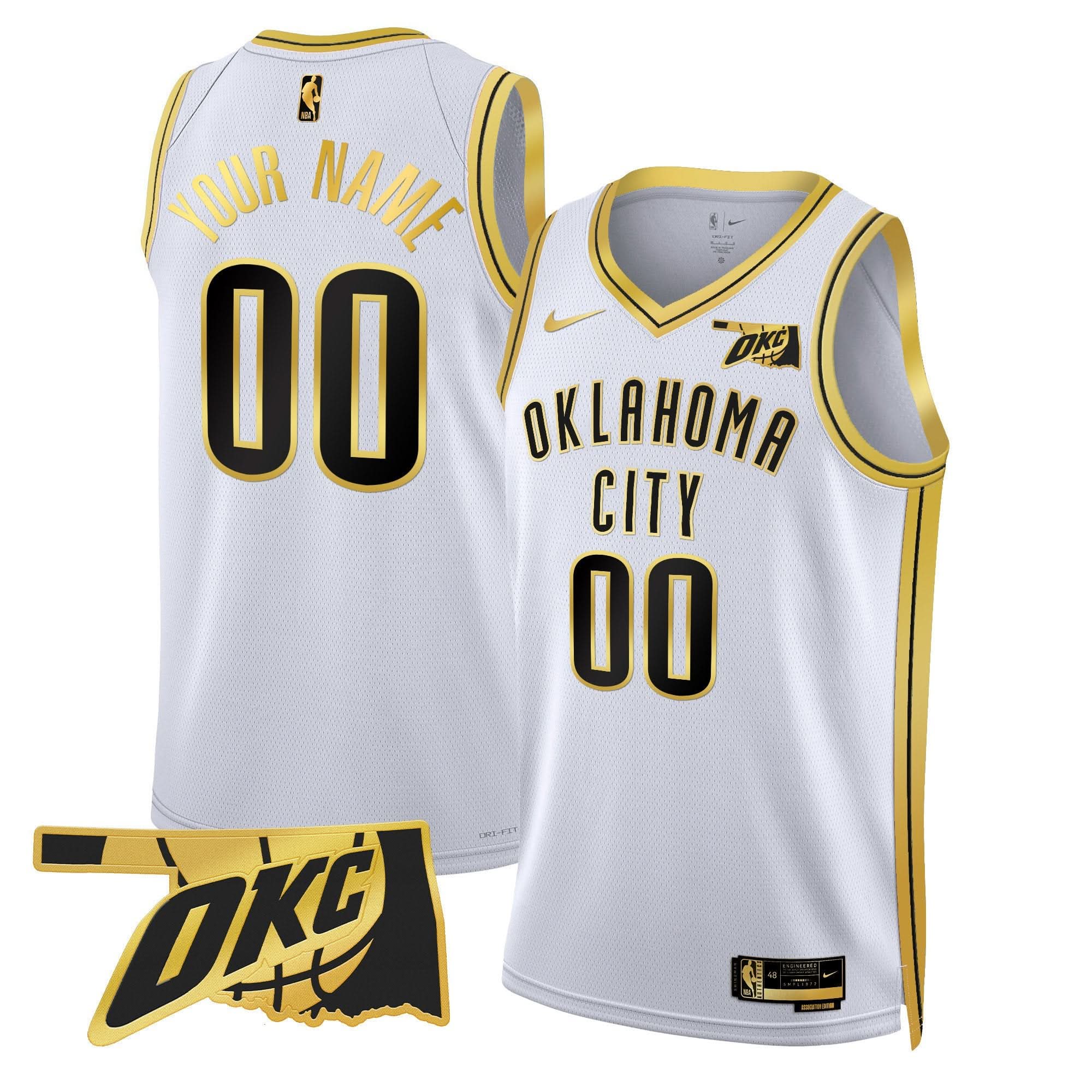 OKC Swingman Custom Jersey - Oklahoma Patch - Stitched