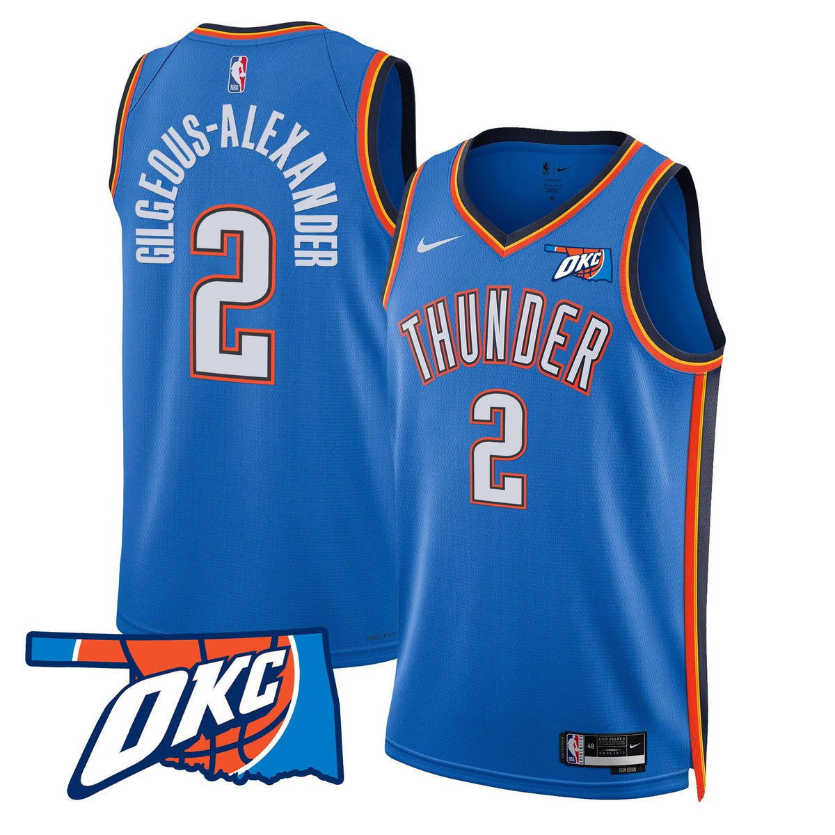 OKC Swingman Jersey - Oklahoma Patch - Stitched