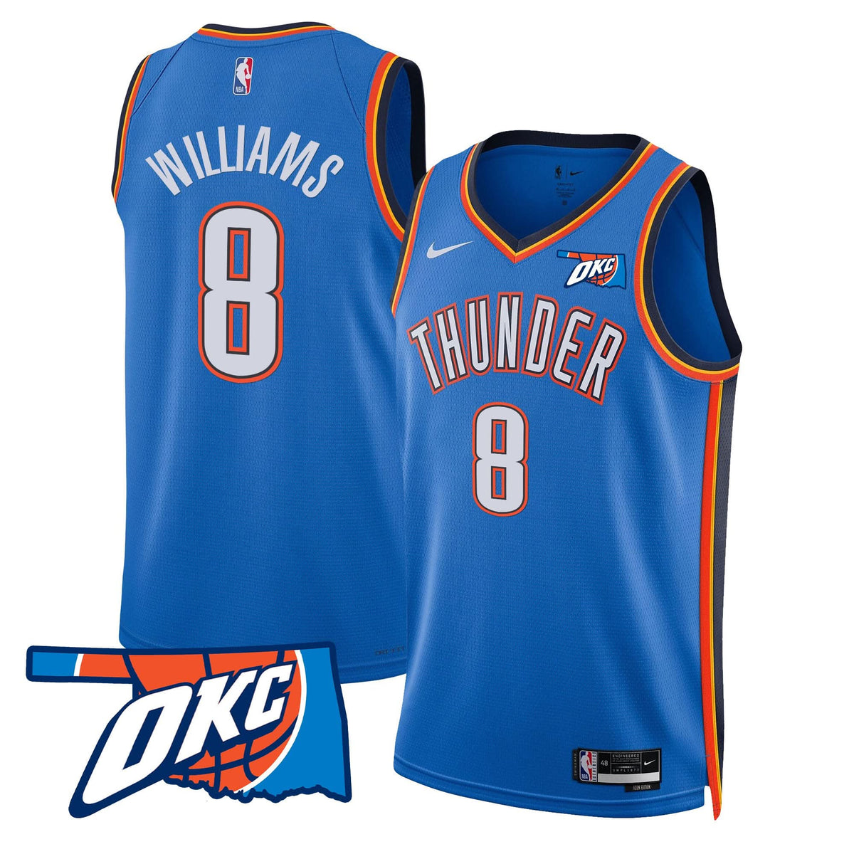 OKC Swingman Jersey - Oklahoma Patch - Stitched