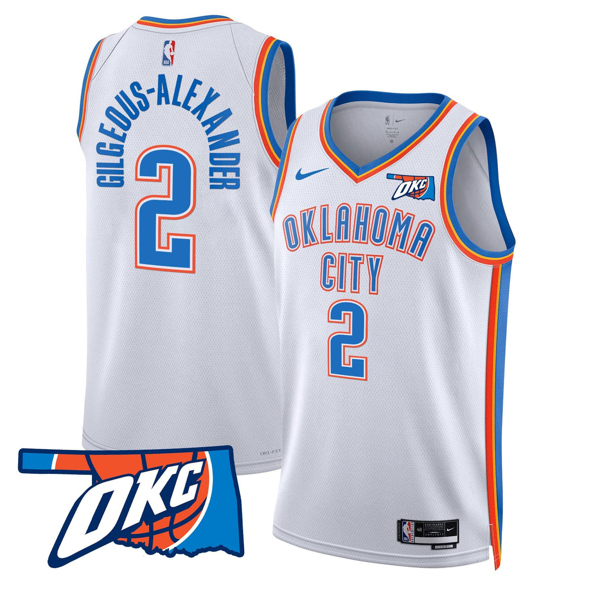 OKC Swingman Jersey - Oklahoma Patch - Stitched