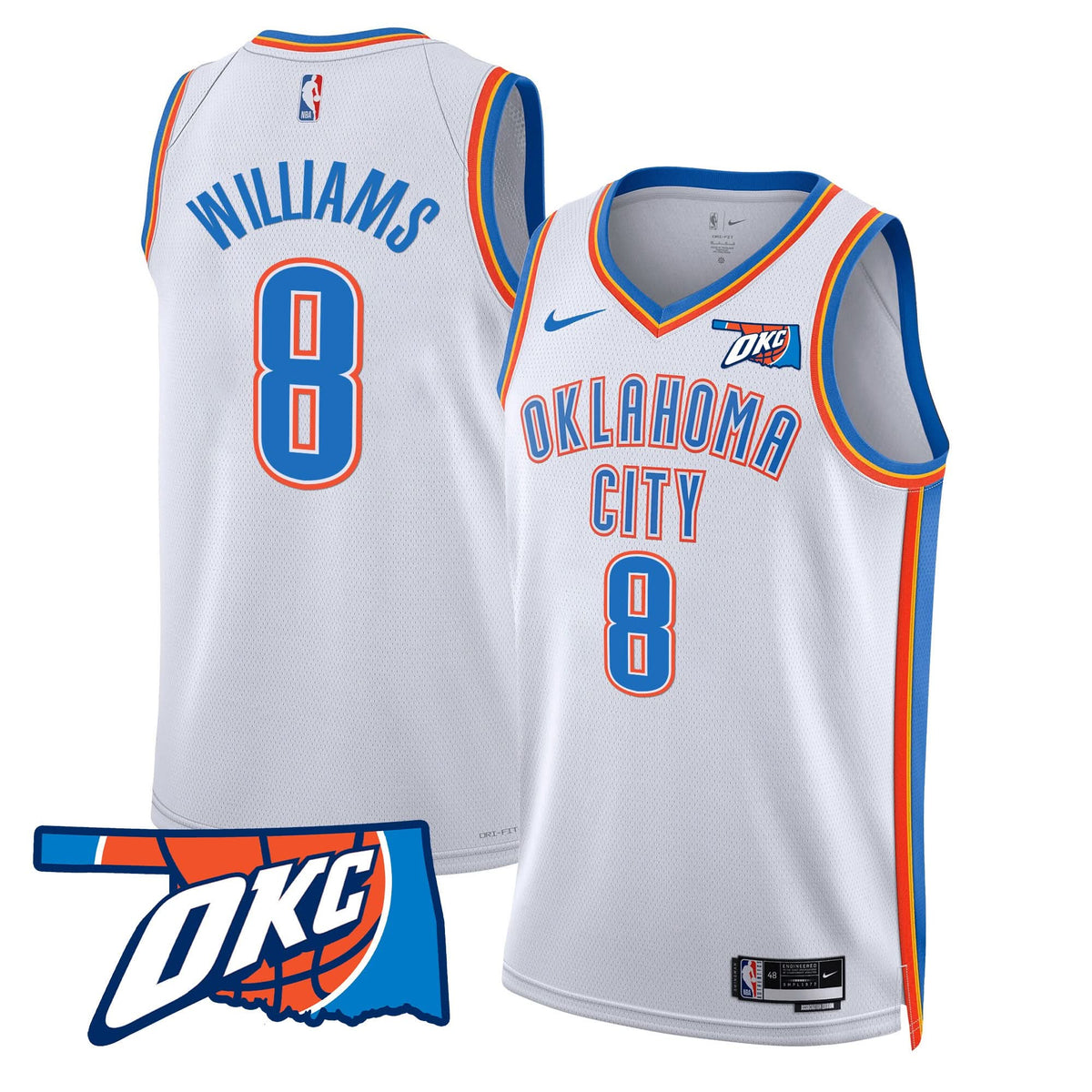 OKC Swingman Jersey - Oklahoma Patch - Stitched