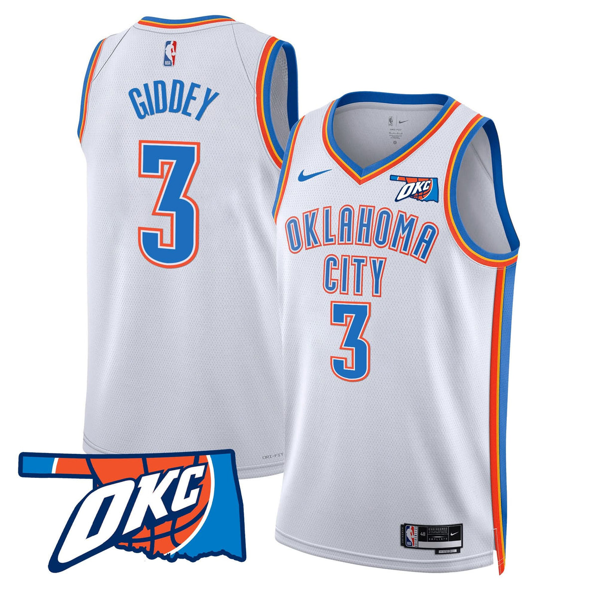 OKC Swingman Jersey - Oklahoma Patch - Stitched