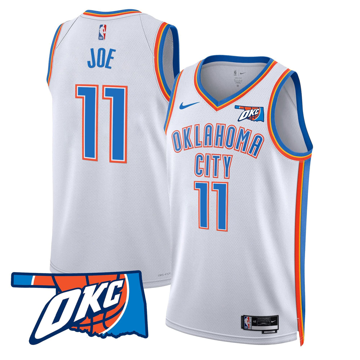 OKC Swingman Jersey - Oklahoma Patch - Stitched