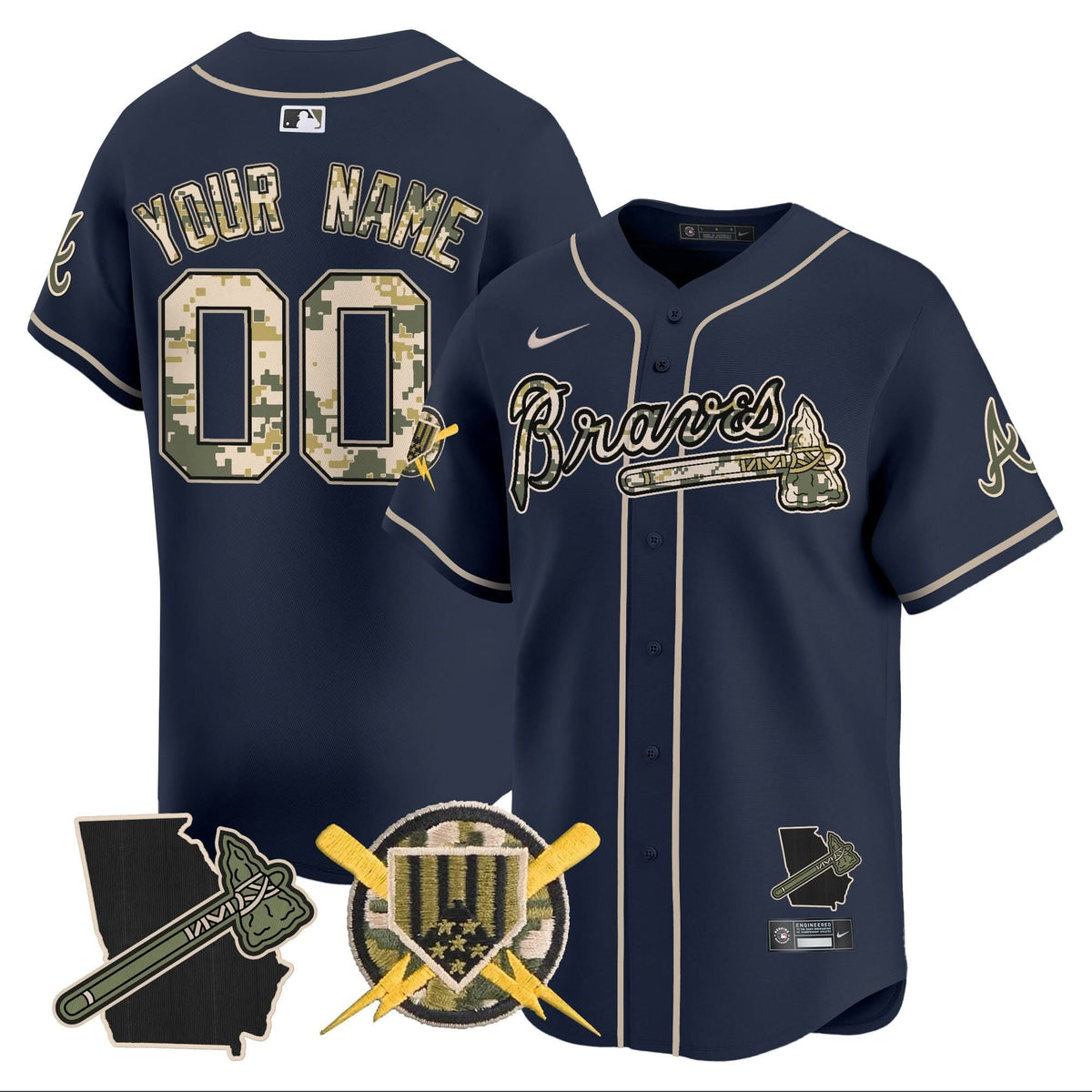 AB Armed Forces Day Vapor Premier Limited Custom Jersey - Stitched