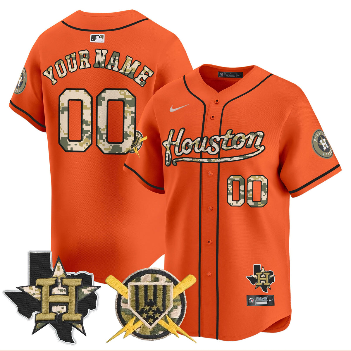 HOU Armed Forces Day Vapor Premier Limited Custom Jersey - Stitched V2