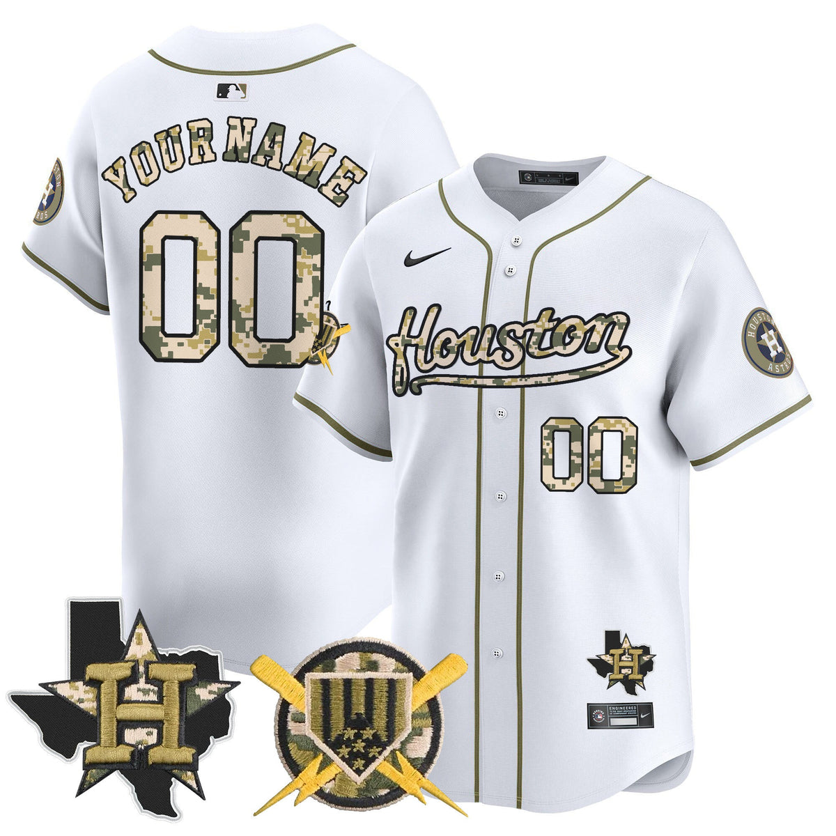 HOU Armed Forces Day Vapor Premier Limited Custom Jersey - Stitched V2