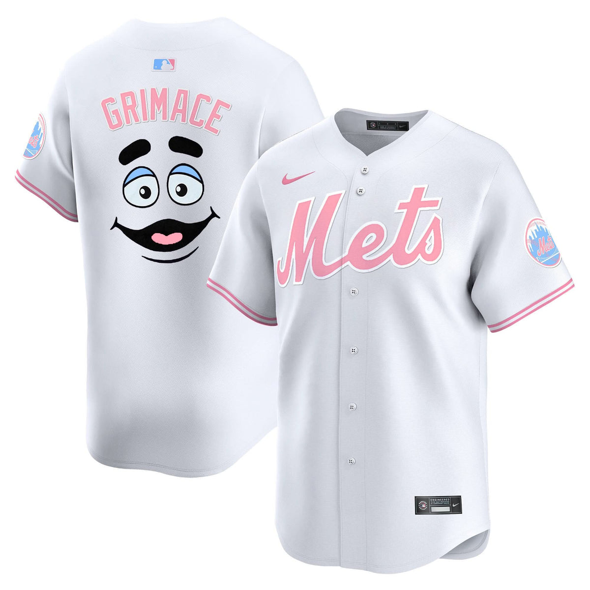NYM Bubblegum Pink Vapor Premier Limited Jersey - Stitched