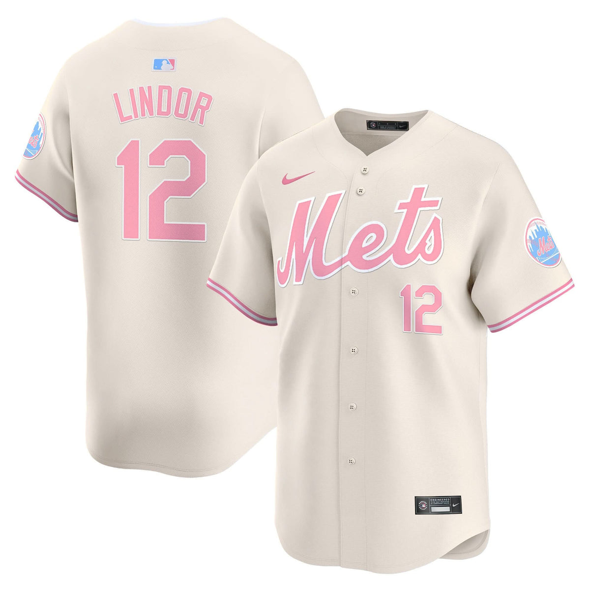NYM Bubblegum Pink Vapor Premier Limited Jersey - Stitched