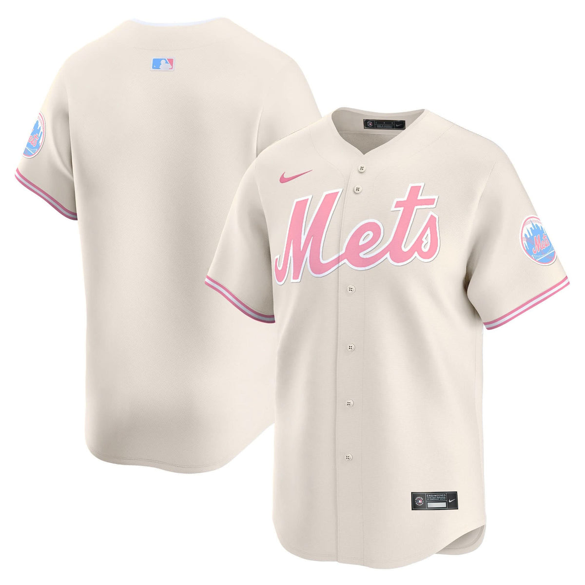NYM Bubblegum Pink Vapor Premier Limited Jersey - Stitched