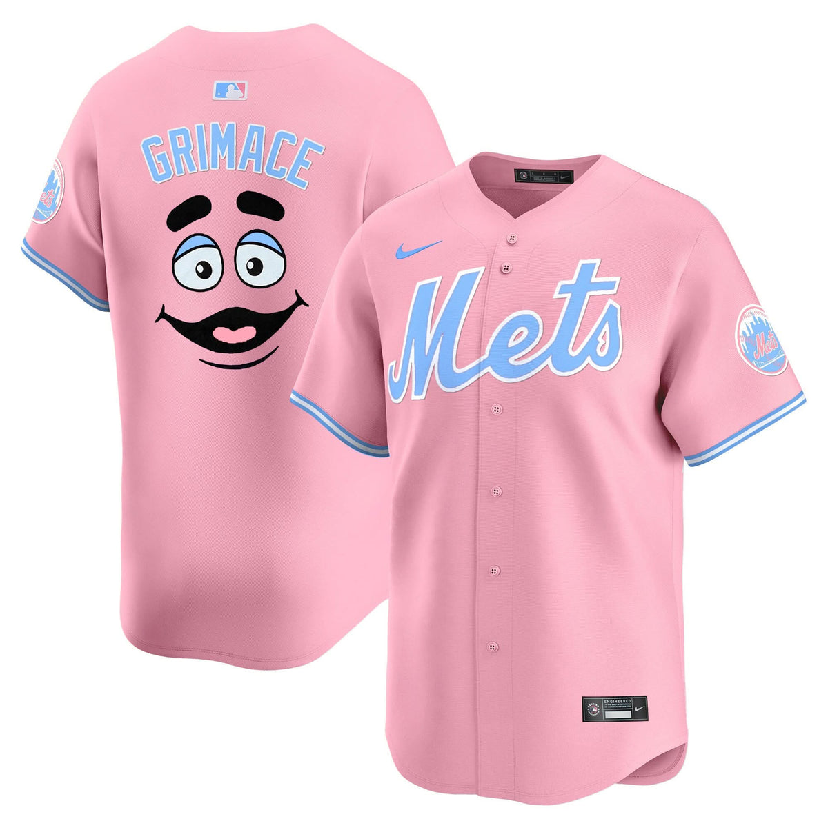 NYM Bubblegum Pink Vapor Premier Limited Jersey - Stitched