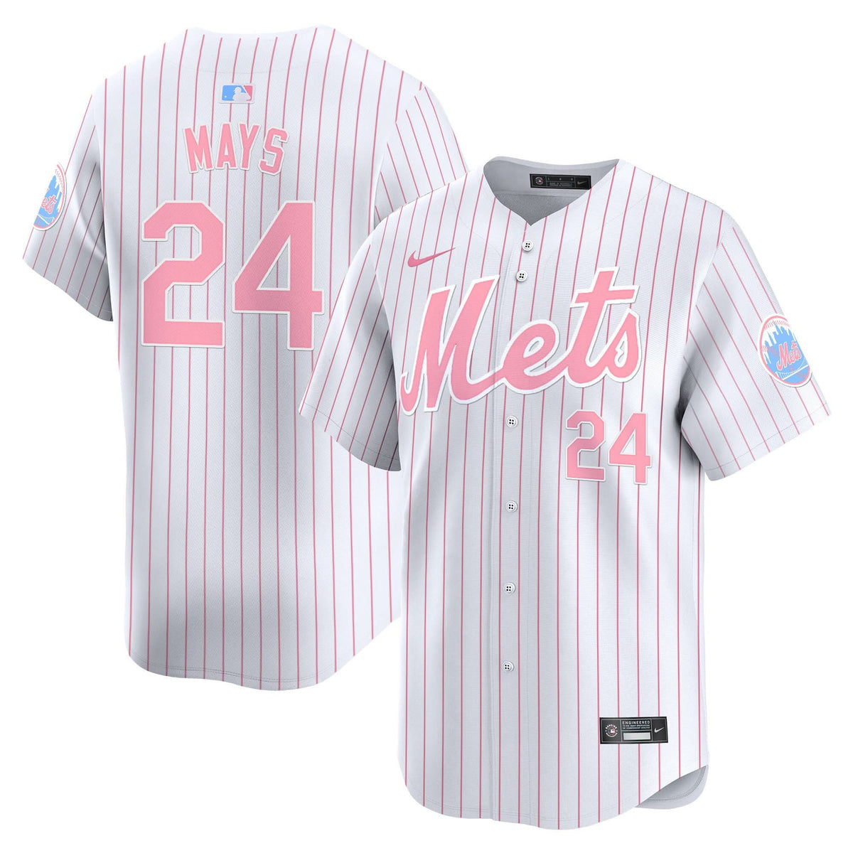 NYM Bubblegum Pink Vapor Premier Limited Jersey - Stitched