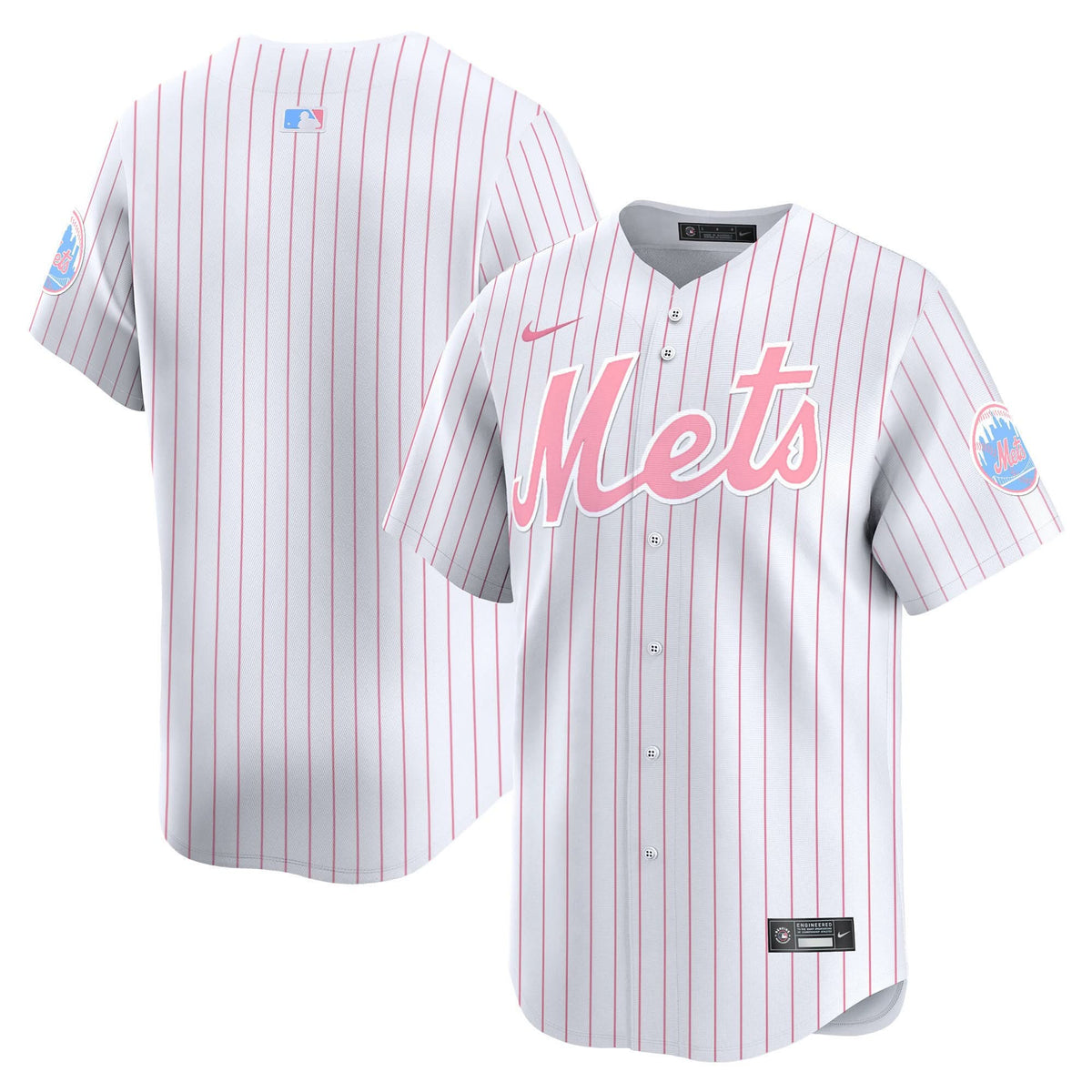 NYM Bubblegum Pink Vapor Premier Limited Jersey - Stitched