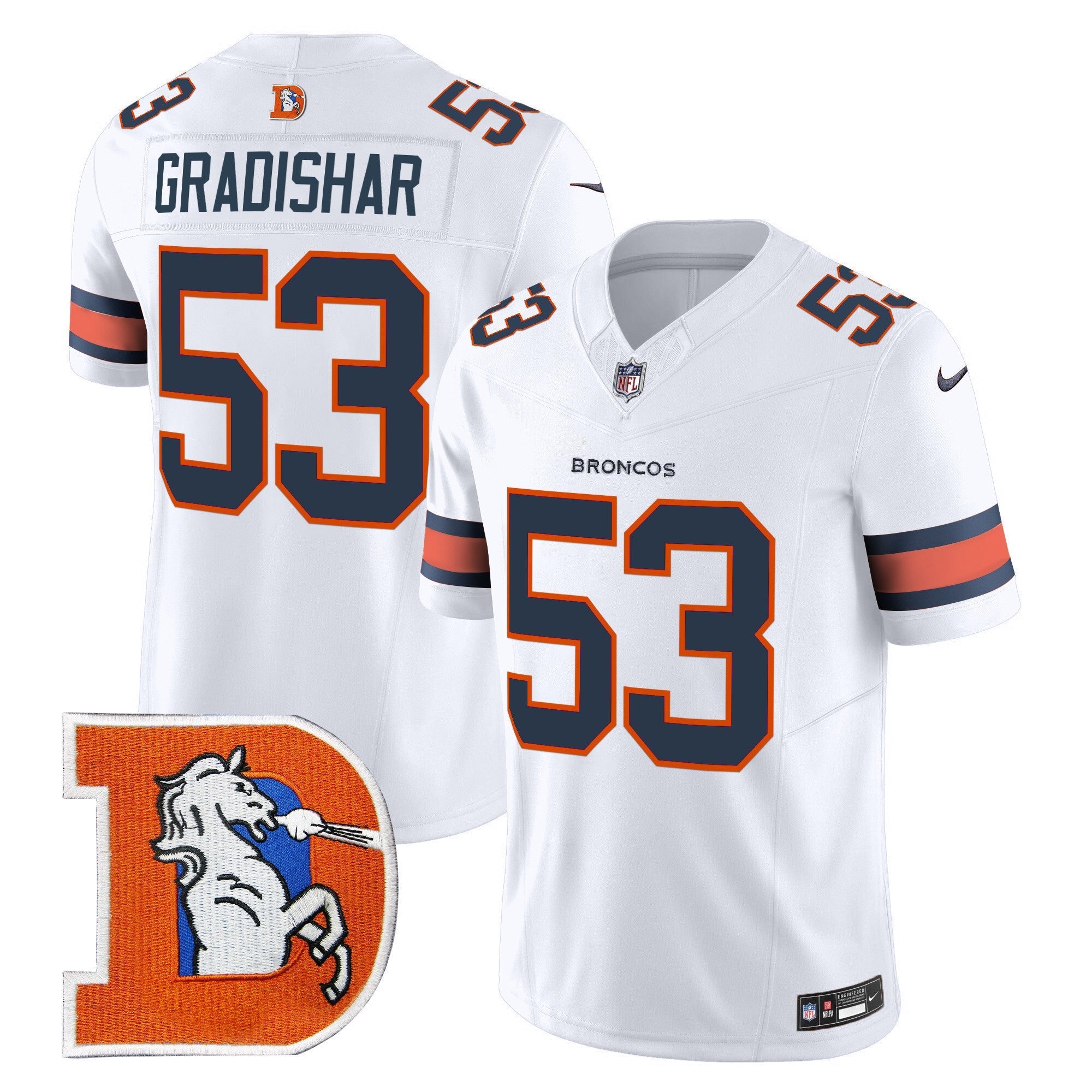 Men's Denver Broncos Throwback Vapor Limited Jersey V2 - All Stitched