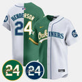 A's - Mariners Ricky Henderson Memorial Jersey