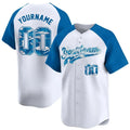 CUSTOM BLUE ALTERNATE-BLUE BEACH PARTTEN BASEBALL JERSEY - EMBROIDERED